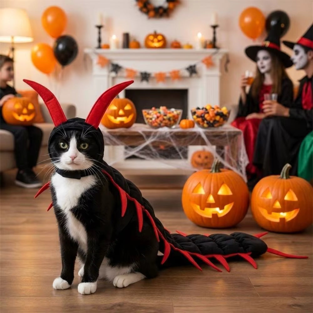 Halloween Centipede Cat Costume